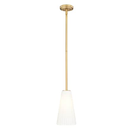 Z-Lite Farrell 1 Light Pendant, 6in. W x 11in. H, Modern Gold 3043P6-ROD-MGLD